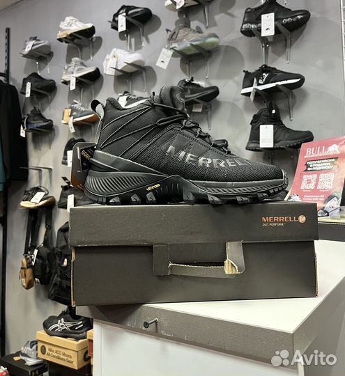 Зимние кроссовки Merrell термо высокие зима