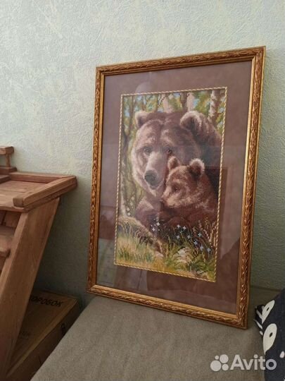 Картина вышитая крестиком ручная работа