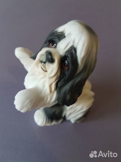 Бронь Статуэтка фарфор собачка болонка Stilia