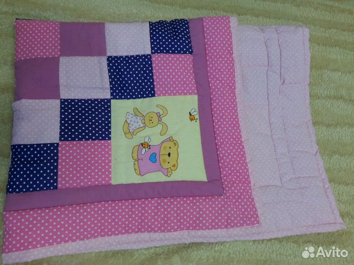 Лоскутное одеяло,ручная работа, 100/80см