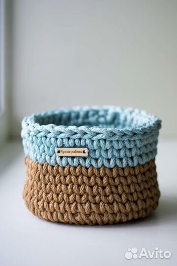 Вязаные корзинки