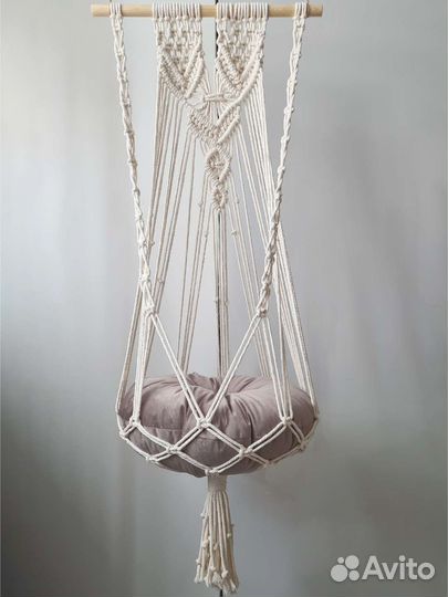 Гамак / подвесная лежанка для кошки макраме