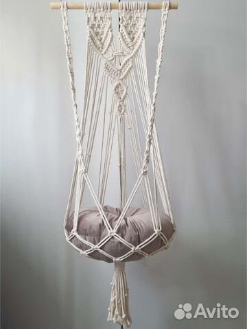 Гамак / подвесная лежанка для кошки макраме