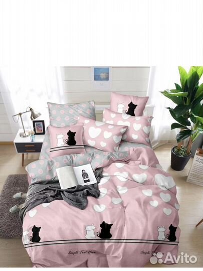 Новый комплект постельного белья евро