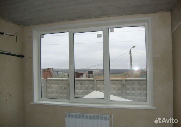 Окно трехстворчатое под ключ