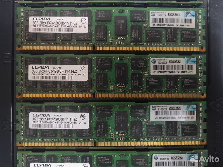Серверная DDR3 ecc reg 8Gb и 16Gb в отл состоянии