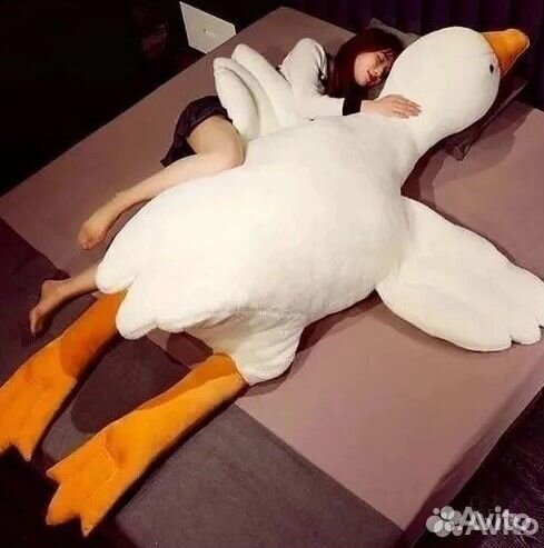 Мягкая игрушка - подушка Белый Гусь