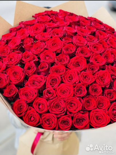Цветы розы красные 101 и букеты с доставкой купить