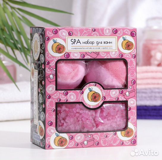 Подарочный набор:Бомбочки,соль для ванны