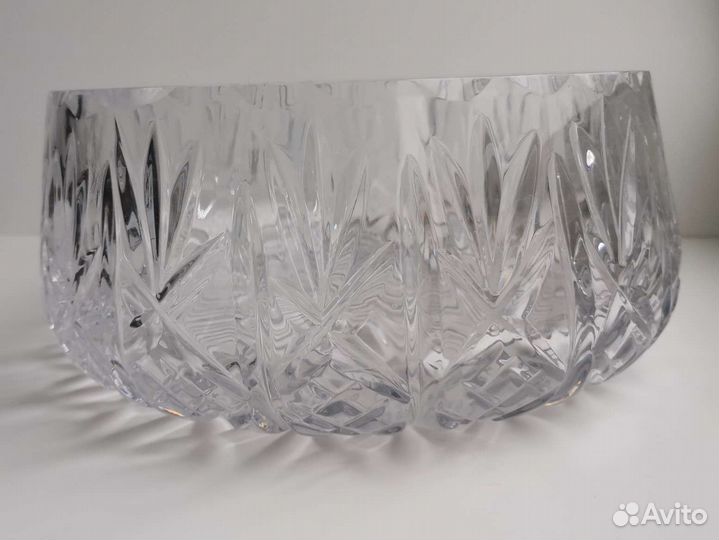 Хрустальная большая ваза фруктовница салатник СССР
