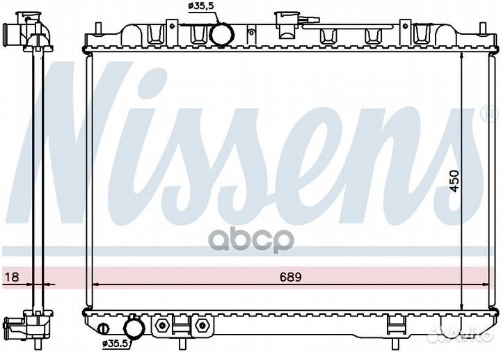 Радиатор основной 68704 Nissens