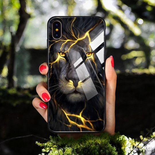 Чехол Xiaomi MI 8 Силикон Лев / Лиса