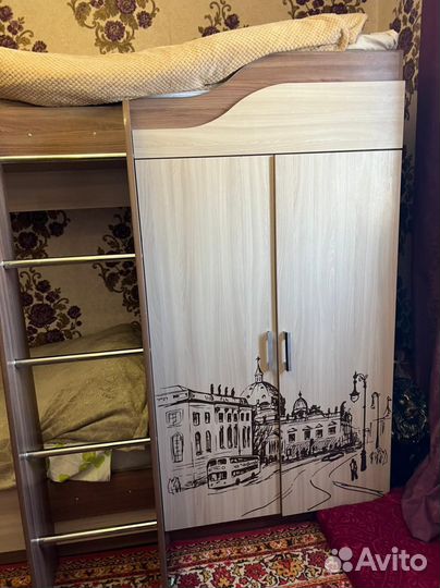 Двухъярусная кровать бу с матрасами