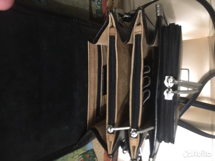 Барсетка кожаная мужская через плечо