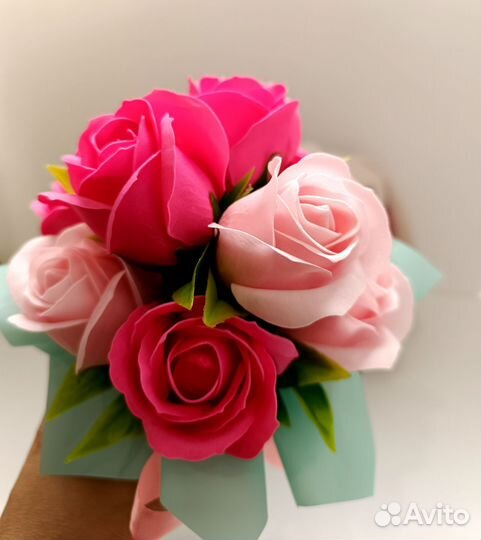 Набор букет из мыльных цветов с игрушкой