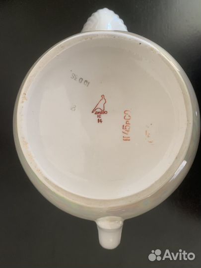 Чайник Гигант Дулево СССР Фарфор