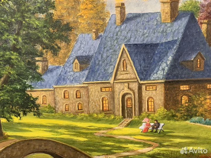 Красочная Картина Маслом на Холсте. Имение