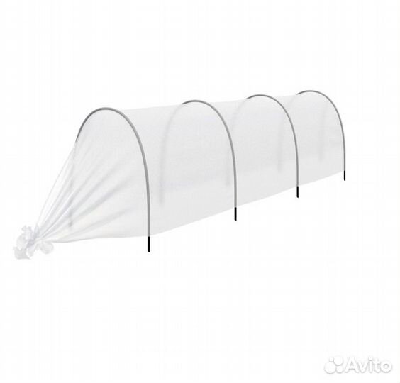 Парник прошитый, длина 6 м, 7 дуг из пластика, дуг