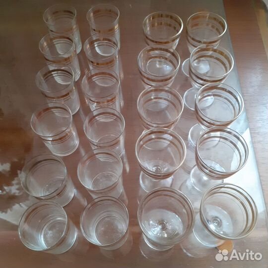 Стопки из тонкого стекла, б/у
