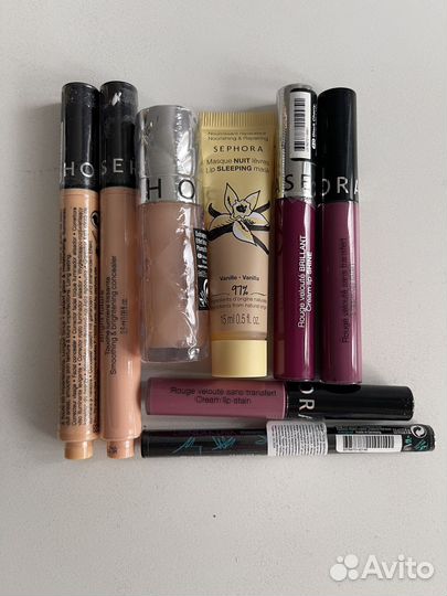 Косметика Sephora декоративная, кисти, роллер