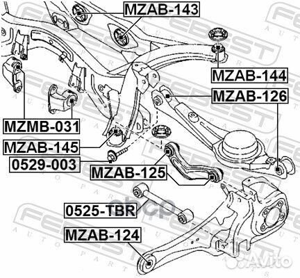 Сайлентблок заднего продольного рычага mazda CX