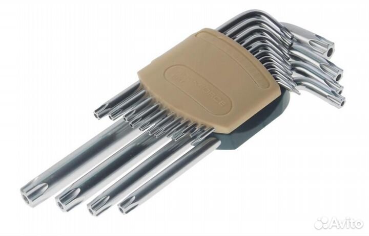 Набор ключей torx Т6Н-Т60Н Г-образных удлиненных с