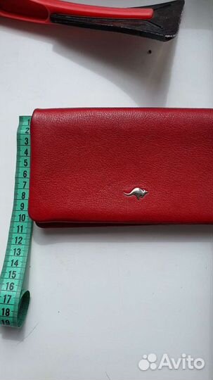 Кошелек женский натуральная кожа красный
