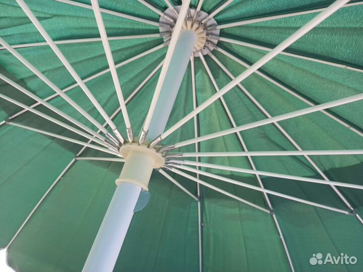Зонт d - 2,5m пляжный 16спиц бризент усиленный