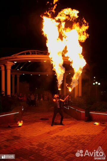 Огненное Фаер шоу артисты на праздник свадьбу юбил
