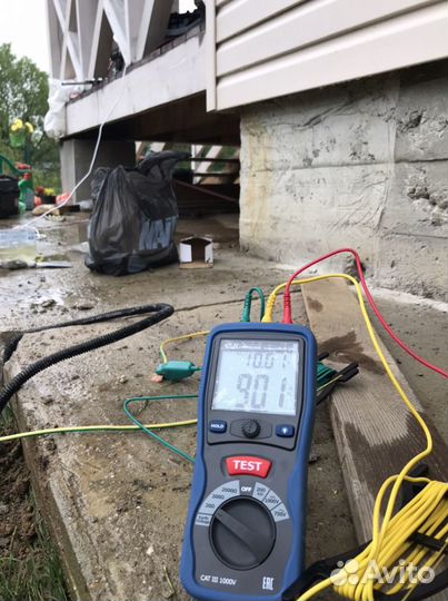 Монтаж кунтура заземления