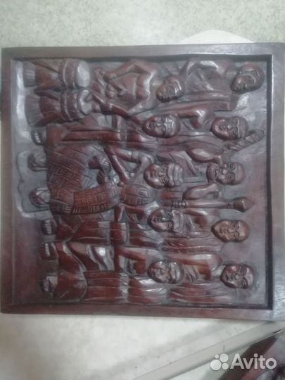 Панно племени Африка, дерево