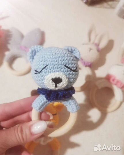 Деревянные грызунки, погремушки