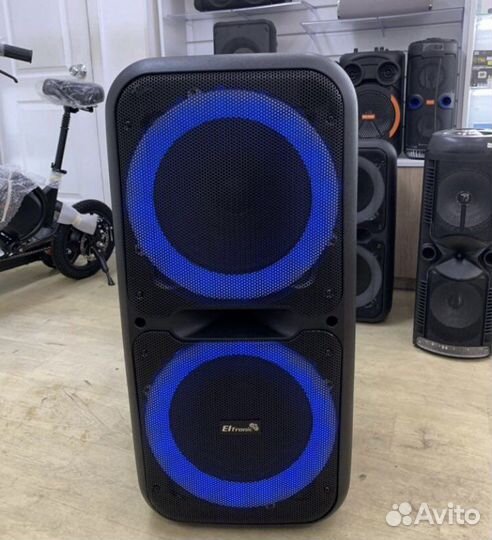 Колонка eltrinic 800ватт 2 микрофона