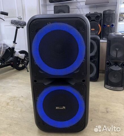 Колонка eltrinic 800ватт 2 микрофона