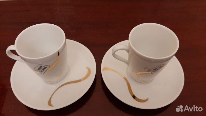 Кофейная пара, чашка и блюдце