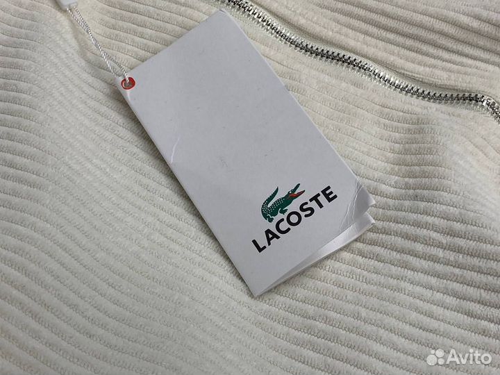 Вельветовый бомбер легкая куртка Lacoste Олд Мани