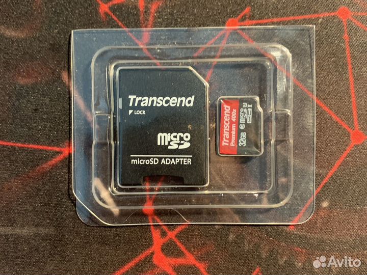 Карта памяти micro sd 32 гб Transcend premium 400x
