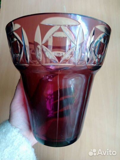 Ваза цветной хрусталь СССР