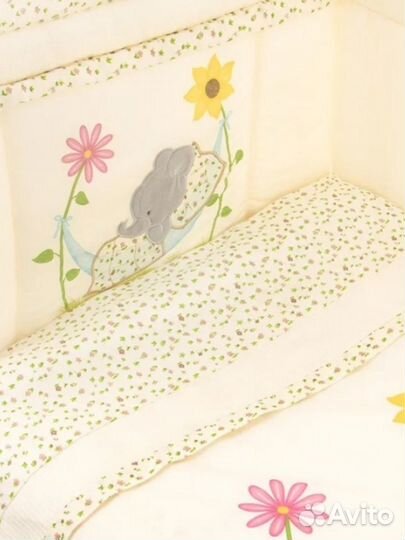 Комплект в кроватку новый с балдахином