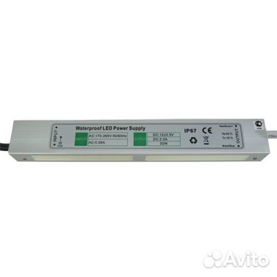 Драйвер 12V 30W Ecola Power Supply 220V-12V IP67