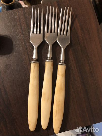Вилки старинные с костяной ручкой
