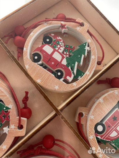 Новогодние деревяные игрушки