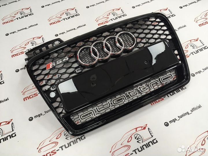Решетка Audi A4 04-07гг. В стиле RS4 #1
