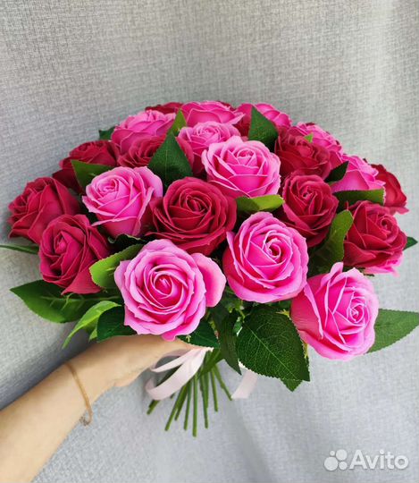 Букет из мыльных роз