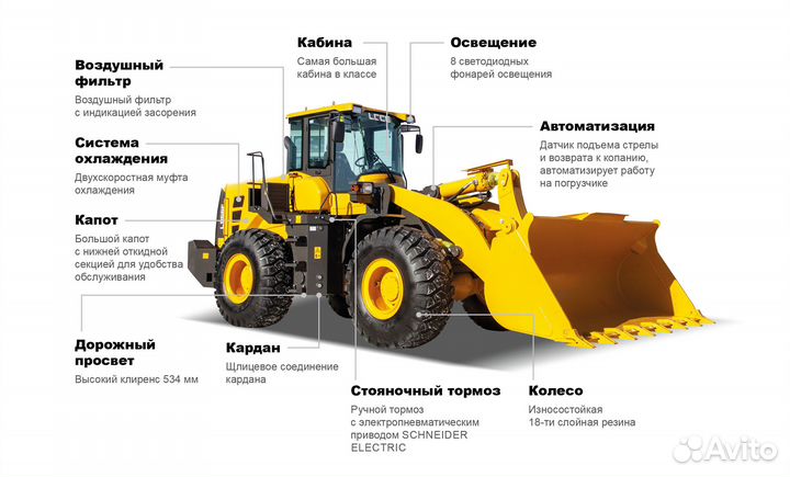 Фронтальный погрузчик SDLG (LGCE) L956F, 2023