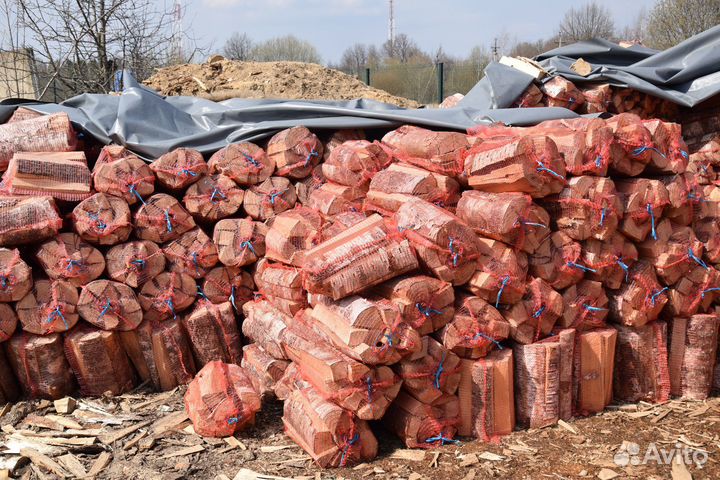 Дрова в сетках сухие