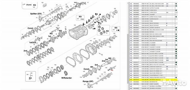 Шестерня задней передачи паразитная 22T ZF