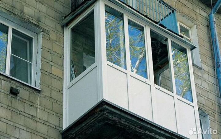 Остекление балконов и лоджий в рассрочку R1073