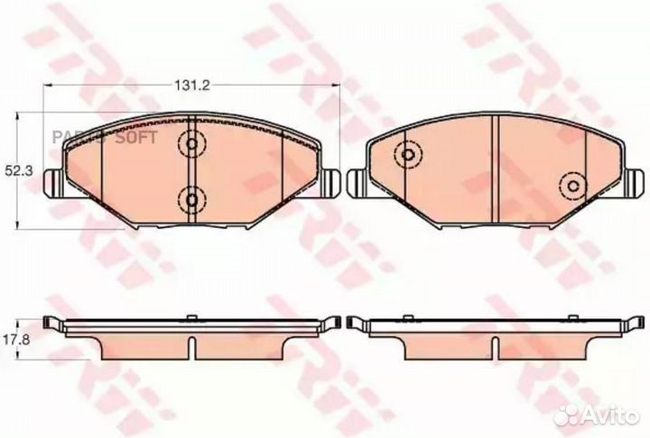 TRW GDB2027 Колодки тормозные дисковые перед