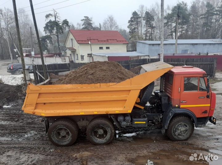 Доставка сыпучих материалов песок, щебень и земля